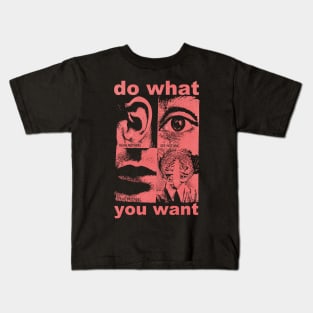 do what you want retro punk art Kids T-Shirt